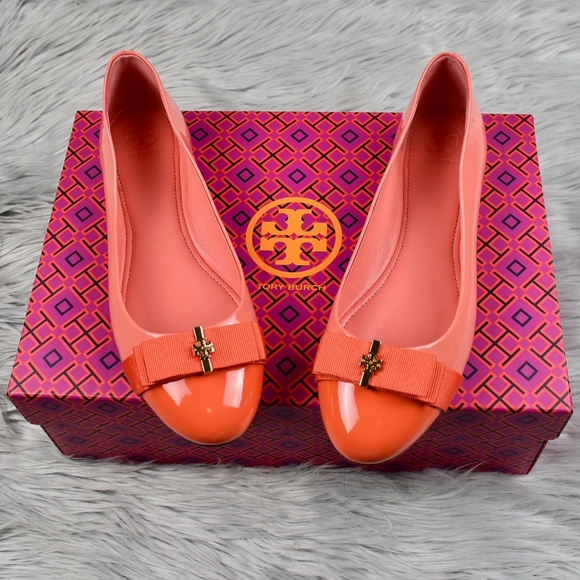 Tory Burch Shoes - (Tory Burch) Trudy Bow Ballet Flat in Sunset